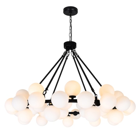 Cwi Lighting Arya 45 Light Chandelier With Black Finish 1020P39-45-101